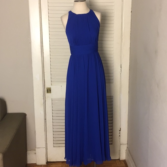 badgley mischka royal blue dress